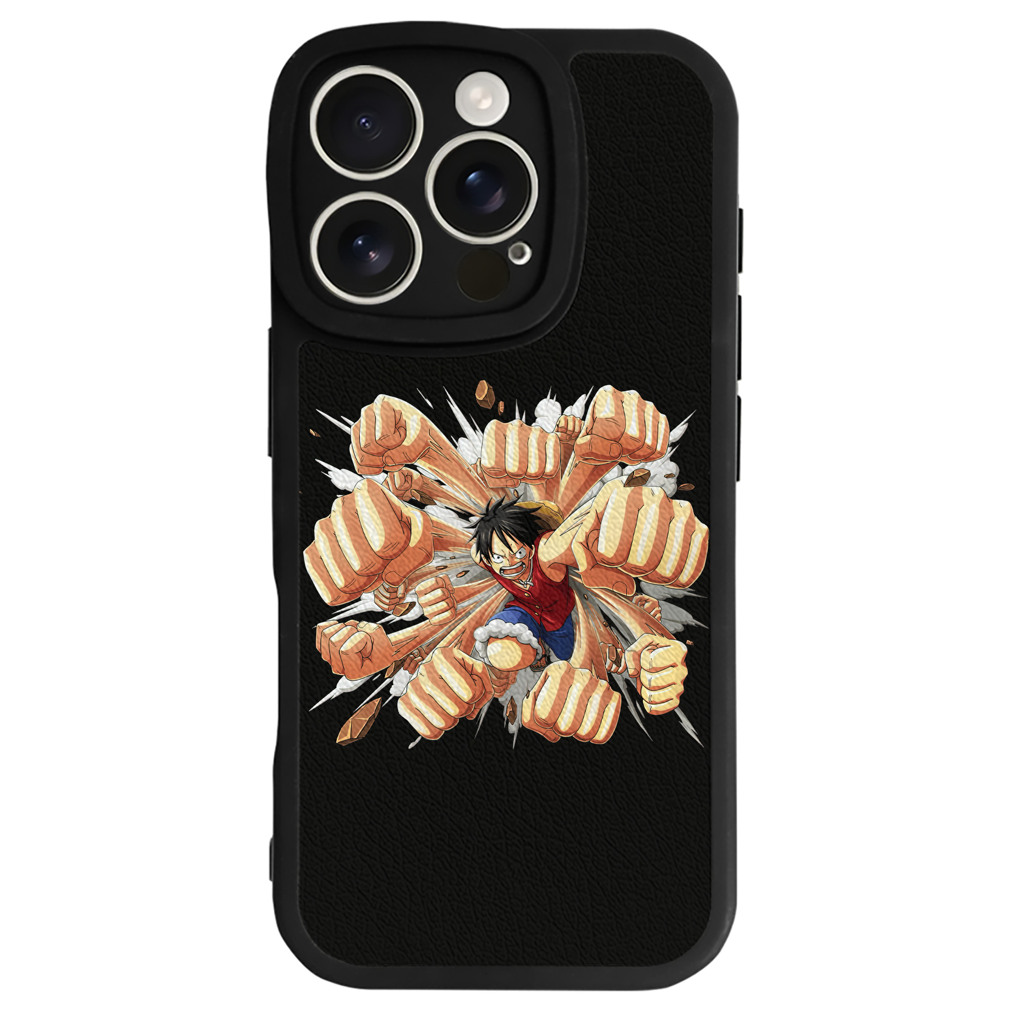 （画像用） ワンピース モンキー・D・ルフィ ONE PIECE Monkey D. Luffy 【iPhone 16シリーズ対応】シリコンスマホケース（レザー調） 材質：シリコン